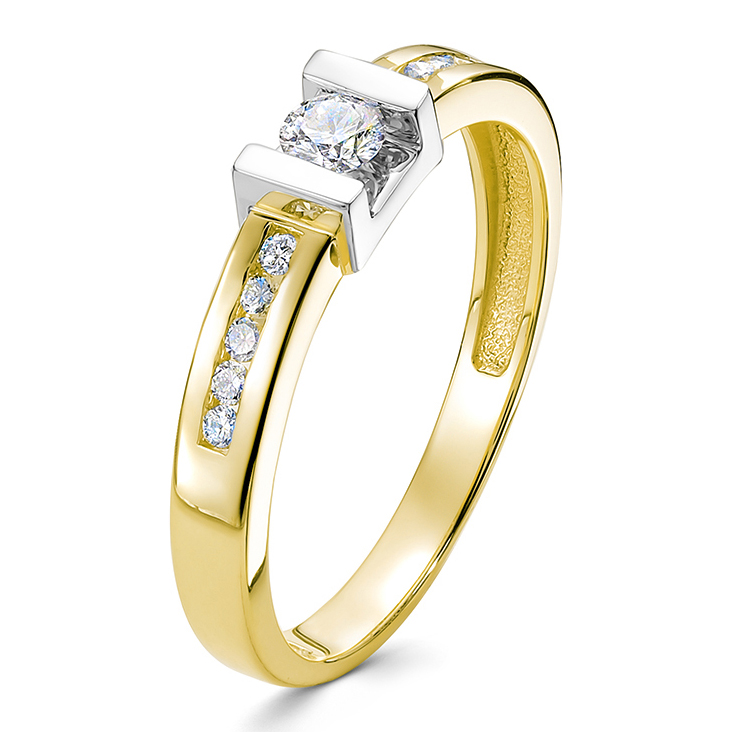 Кольцо, золото, бриллиант, 3839-11002
